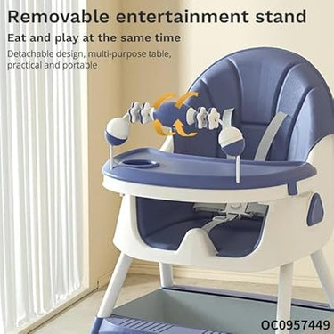 Multi-functional Foldable Baby High Dining Chair - Blue